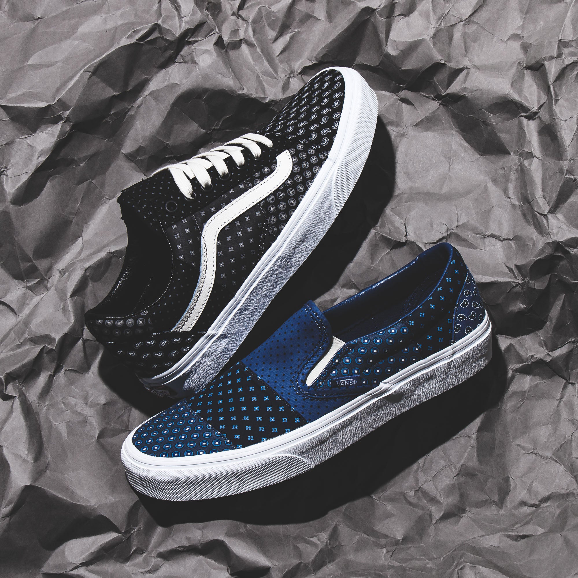 Vans Men UA Old Skool Patchwork Black VN0A3WKT9XJ1 - FOOTWEAR - Canada