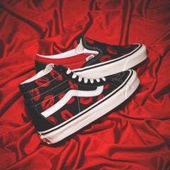 Vans Men UA Sk8-Hi 38 DX Anaheim Factory Black Red Hot Lips VN0A38GF45T - FOOTWEAR - Canada