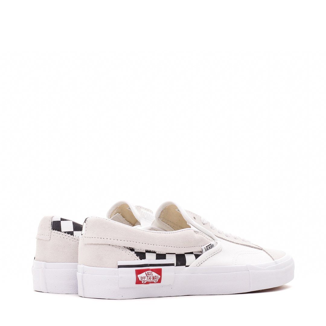 FOOTWEAR - Vans UA Slip-On CAP Checkerboard White Black Men VN0A3WM527I