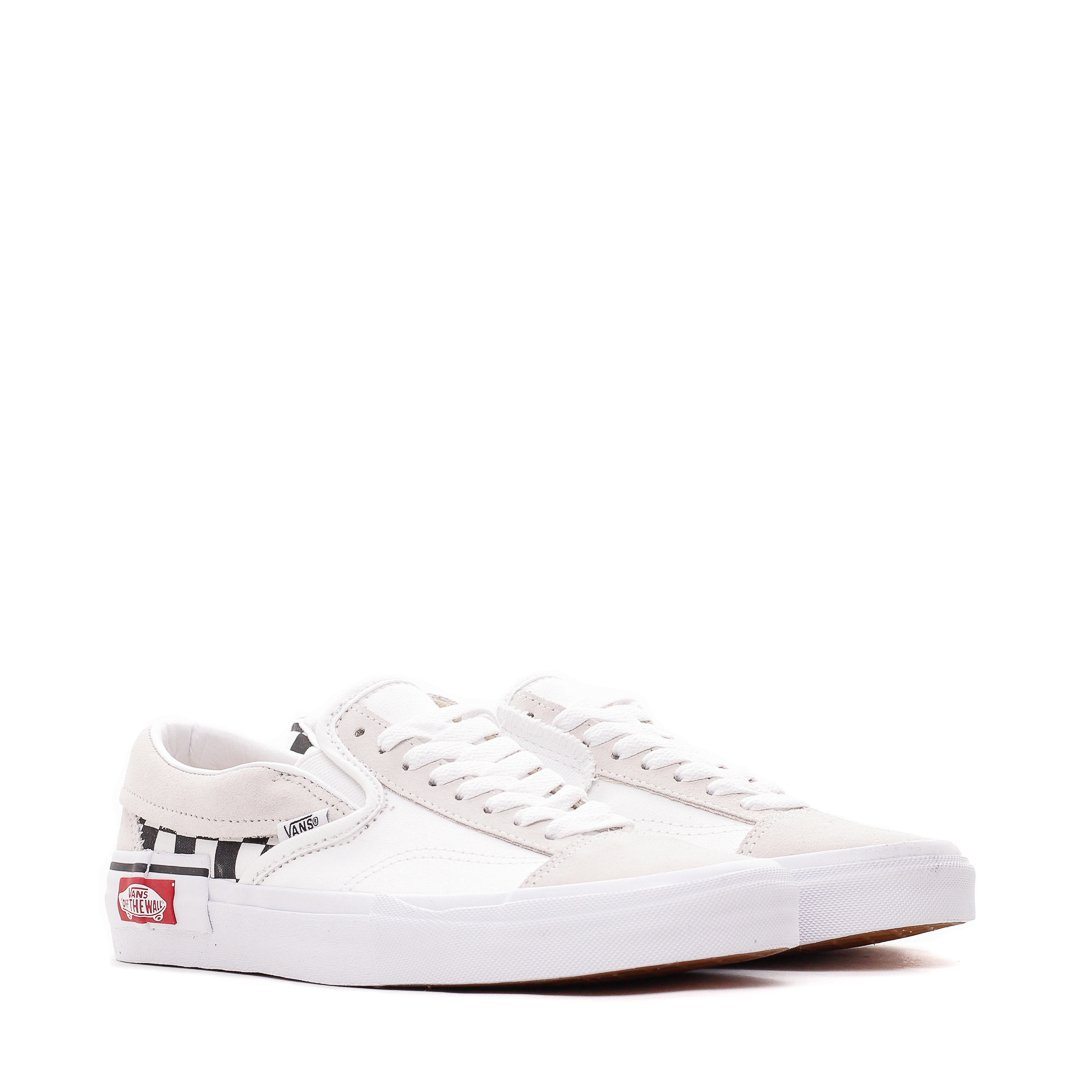 FOOTWEAR - Vans UA Slip-On CAP Checkerboard White Black Men VN0A3WM527I