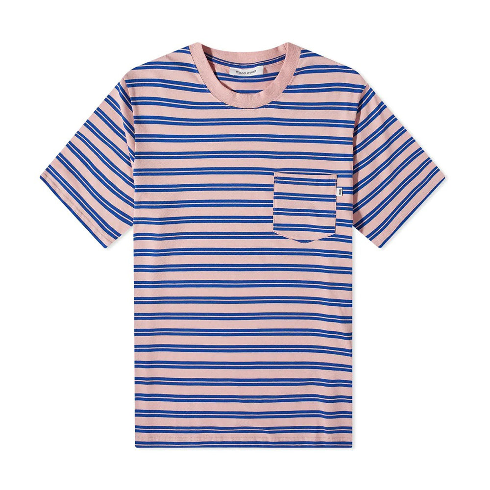 Wood Wood Men Bobby Striped T-Shirt Dusty Pink - T-SHIRTS - Canada