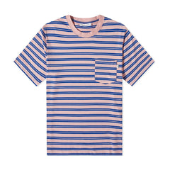 Wood Wood Men Bobby Striped T-Shirt Dusty Pink - T-SHIRTS - Canada