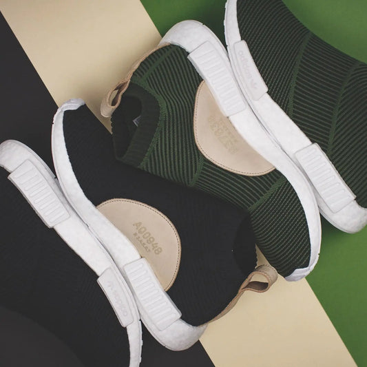 Adidas Originals NMD CS1 PK Primeknit Boost Black Tan/Night Cargo Leather - (AQ0948/B37638)