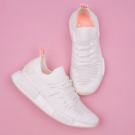 Adidas Originals NMD R1 STLT Pk W Women Boost White Clear Orange - (B37655)