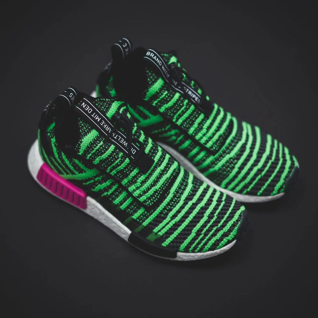 Adidas Originals NMD TS1 PK Primeknit Boost Black Green Pink B37628 Solestop
