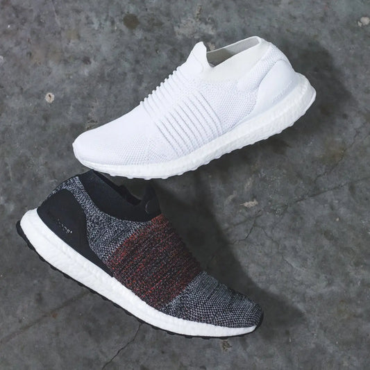 Adidas Running UltraBOOST PK Primeknit Laceless Mid - Triple-White (S80768) / Black/Red(S80769)