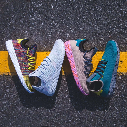 Pharrell Williams x Adidas Originals Tennis HU Pack - Teal/Grey Marble(CQ1872) / Blue/Pink(BY2671) / Tan/Pink Marble(BY2672) / Semi-Frozen 