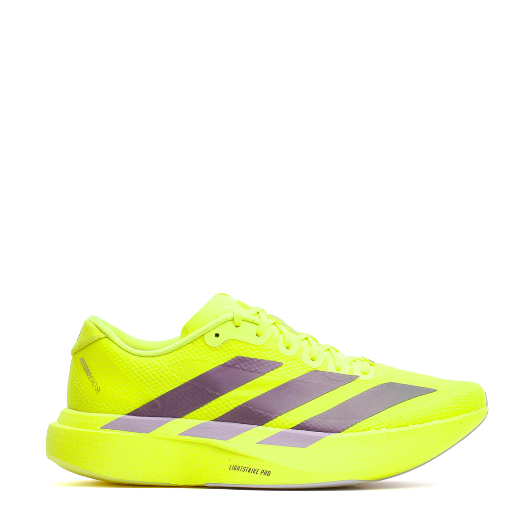 Adidas Women Adizero EVO SL Woven Solar Yellow Plum JR4731 Main image