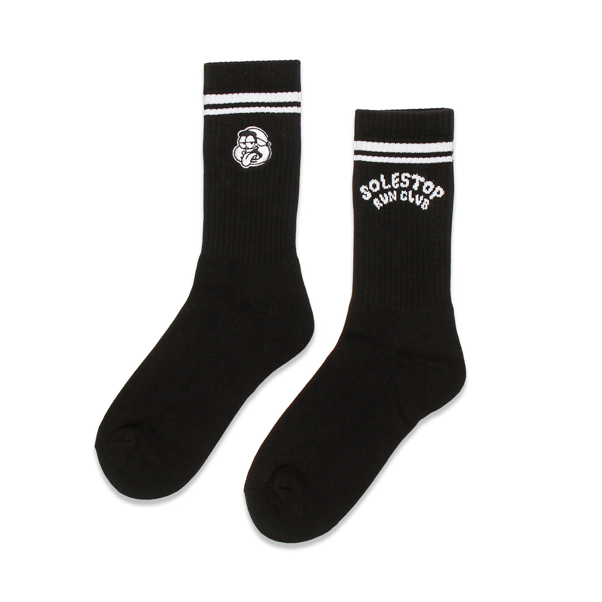 Solestop Run Club Logo Sock Black