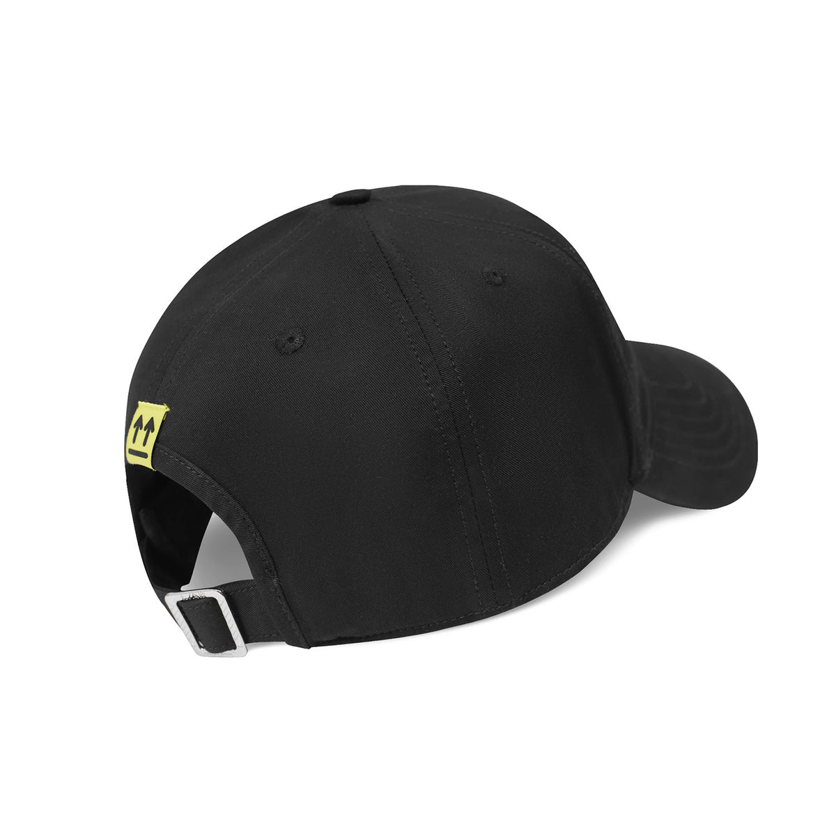 L/AB c/o Off-White Horizontal Embroidered Curved Brim Twill Cap Black