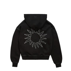 4YE Signature Zip Hoodie - Black/White