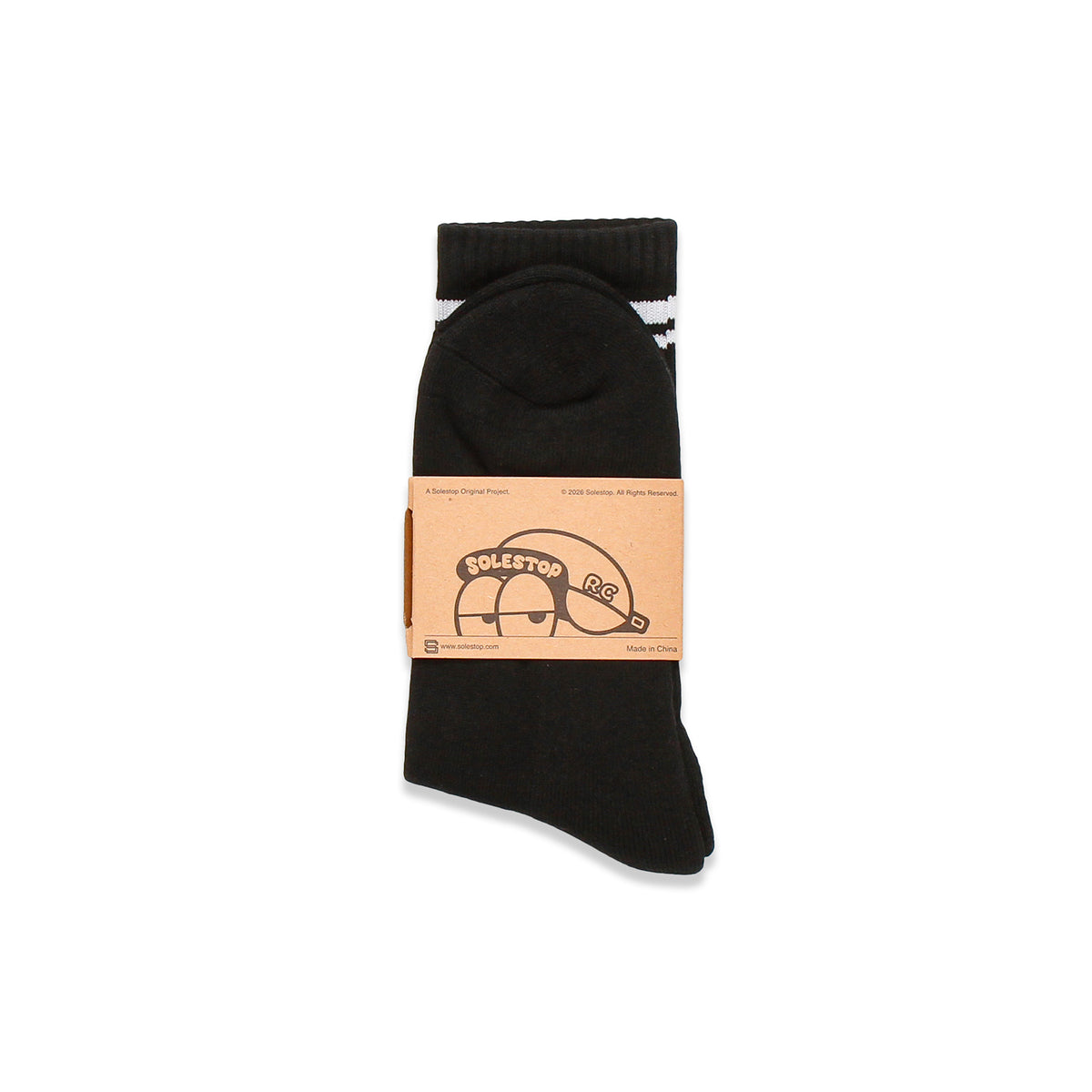 Solestop Run Club Logo Sock Black