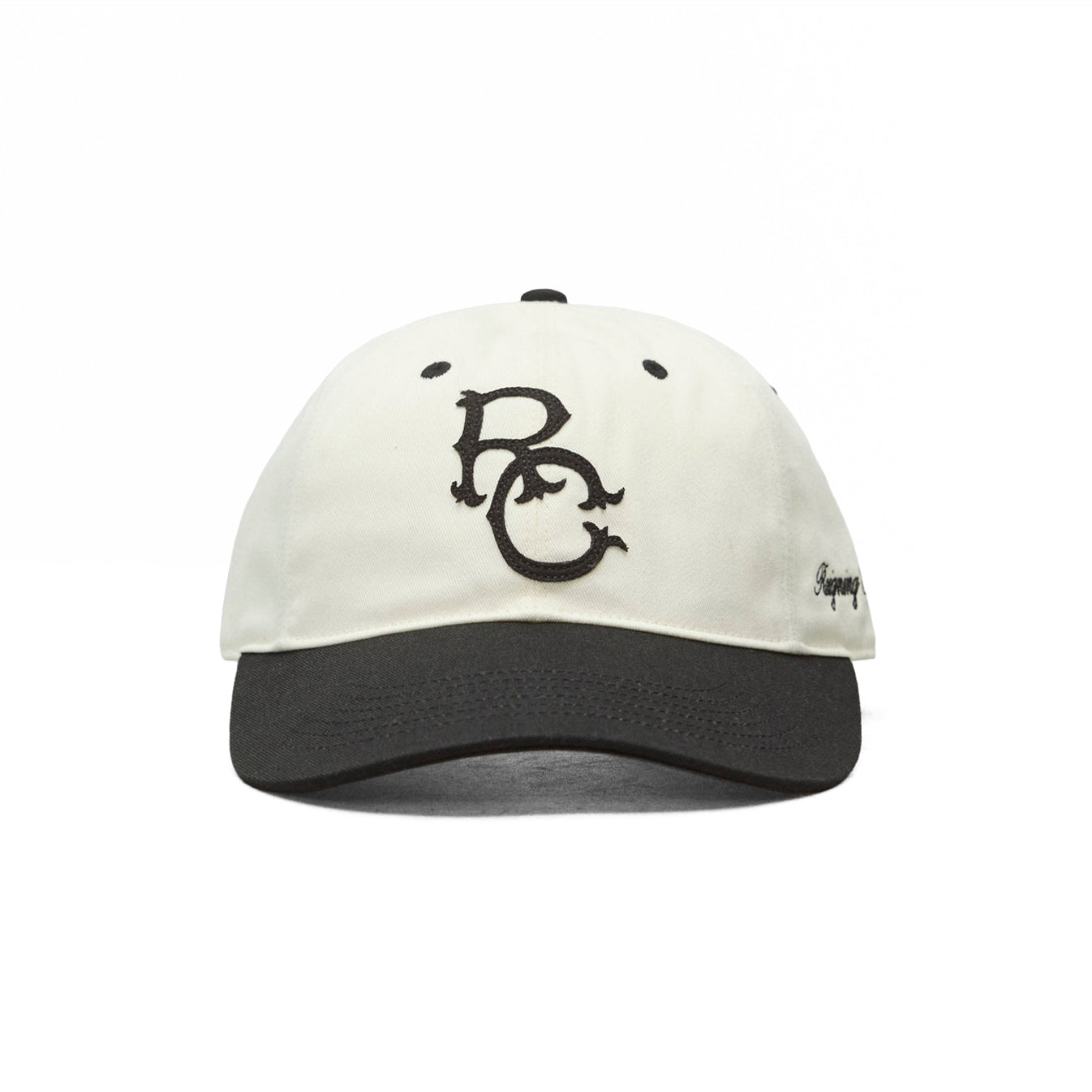 Reigning Champ Colour Block Highlander Strapback Cap Black Ivory Main image