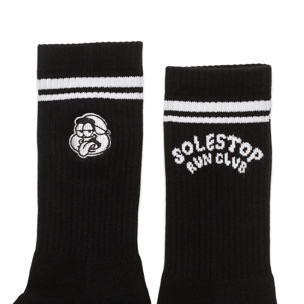 Solestop Run Club Logo Sock Black