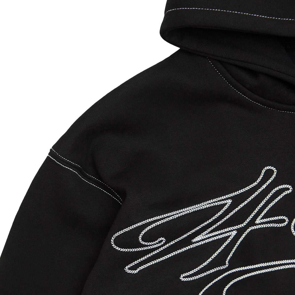 4YE Signature Zip Hoodie - Black/White