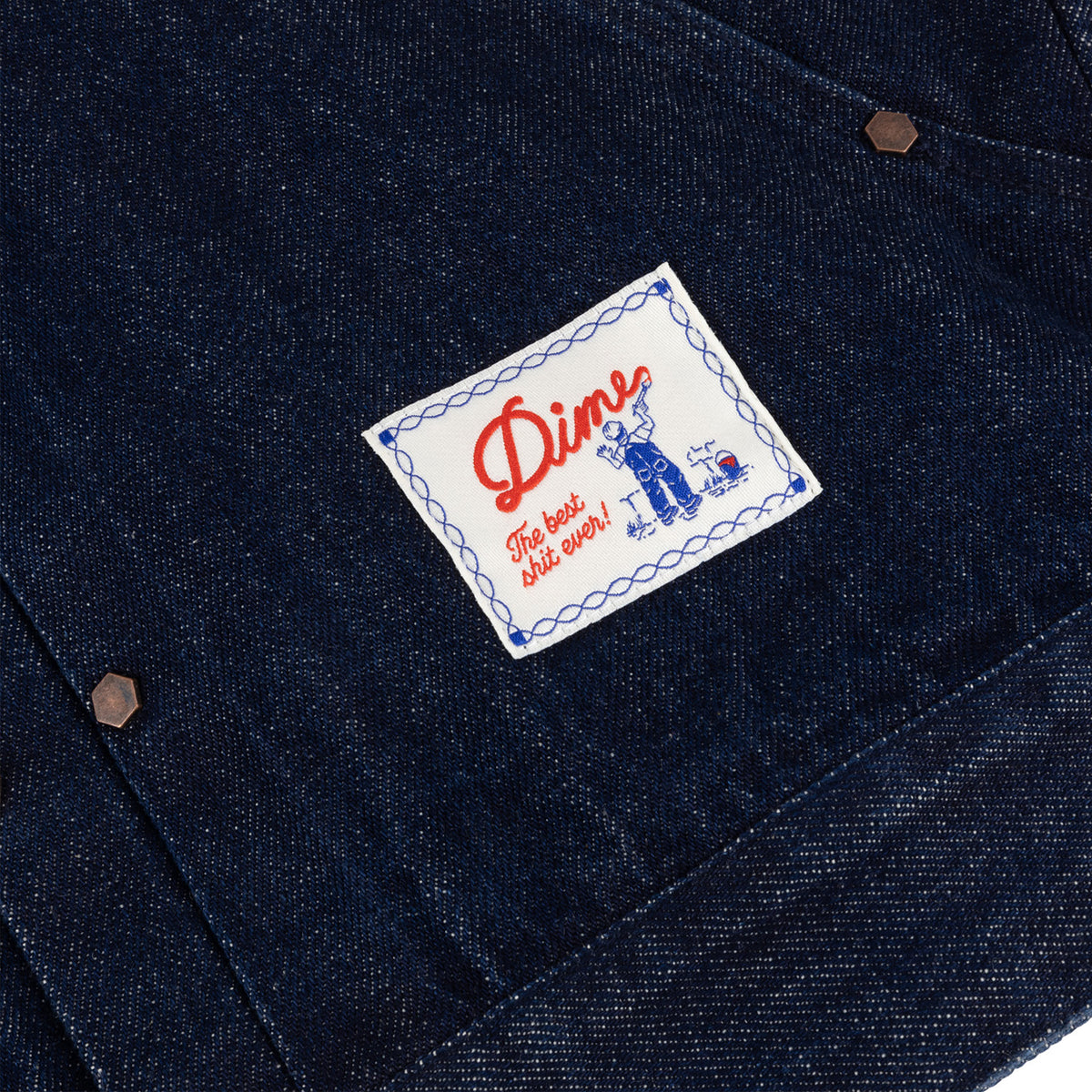 Dime Pleated Denim Jacket Reversed Indigo