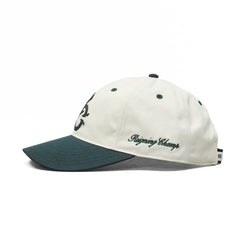 Reigning Champ Colour Block Highlander Strapback Cap Petrol Ivory