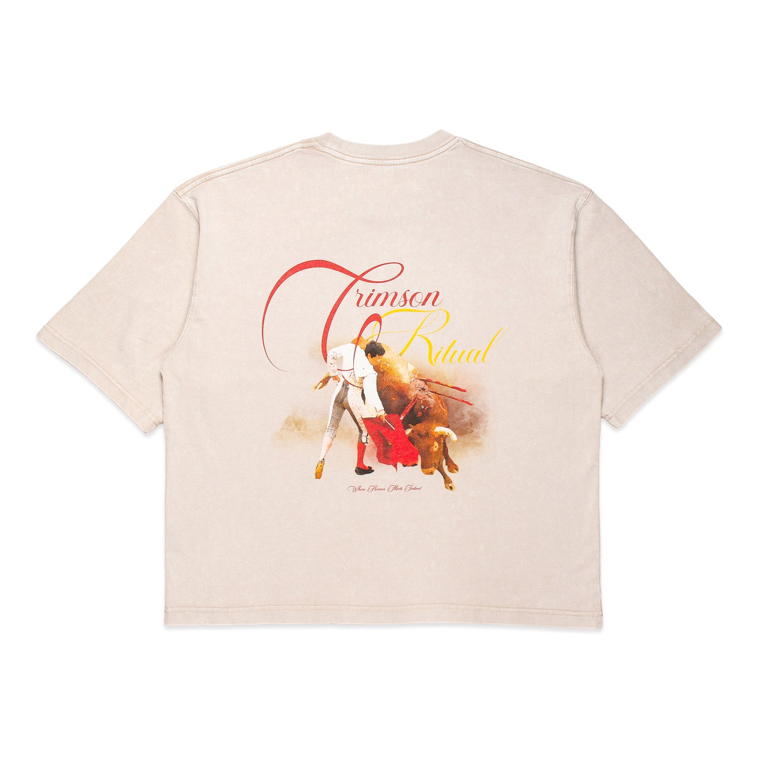 Solestop Crimson Ritual Washed Boxy Tee Light Apricot Main image