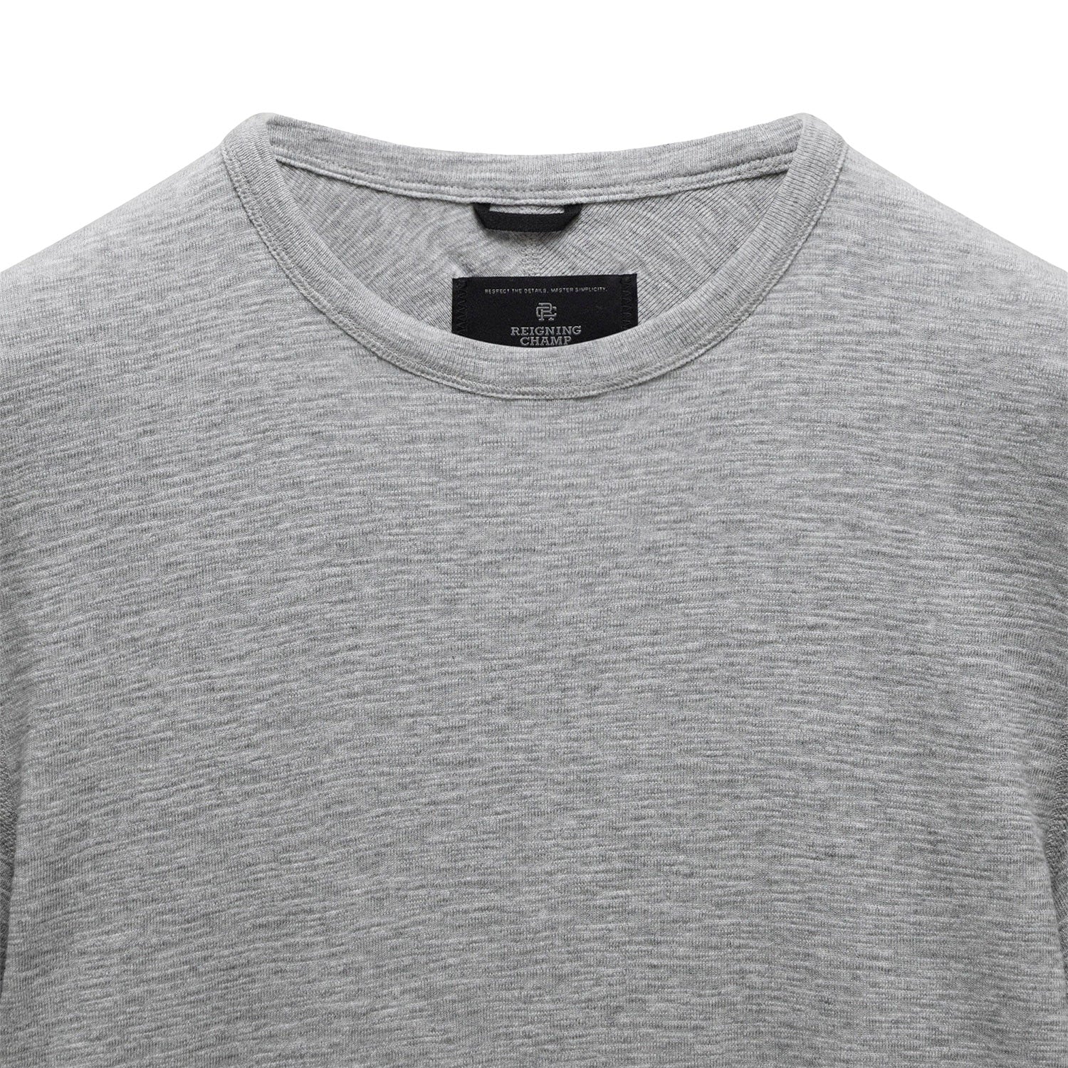 Reigning Champ 1x1 Slub Slim T-Shirt Heather Grey Secondary image