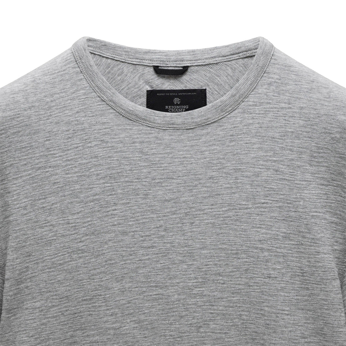 Reigning Champ 1x1 Slub Slim T-Shirt Heather Grey