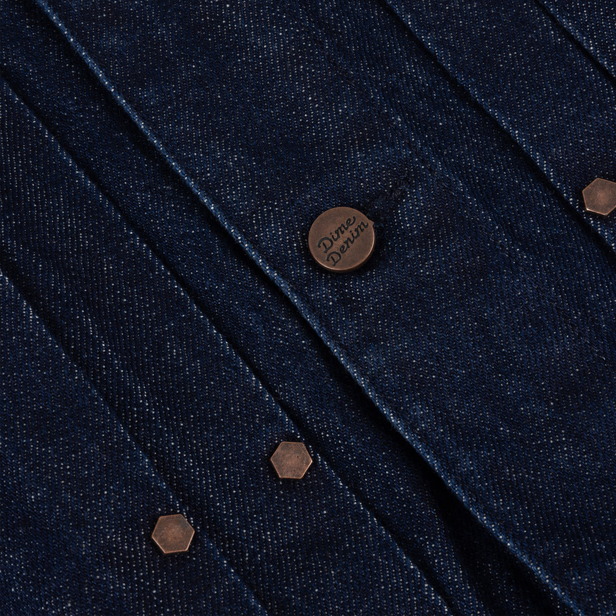 Dime Pleated Denim Jacket Reversed Indigo