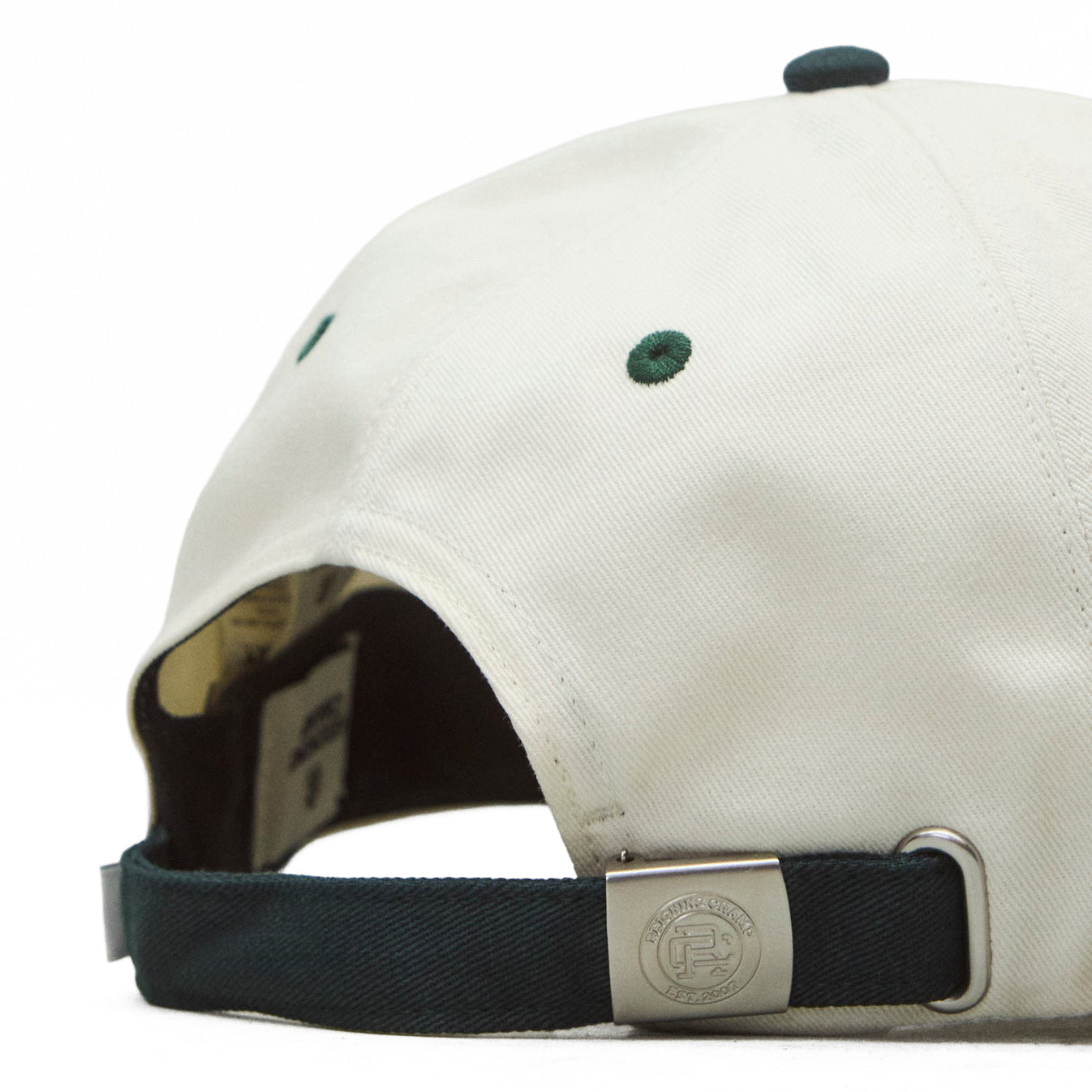 Reigning Champ Colour Block Highlander Strapback Cap Petrol Ivory