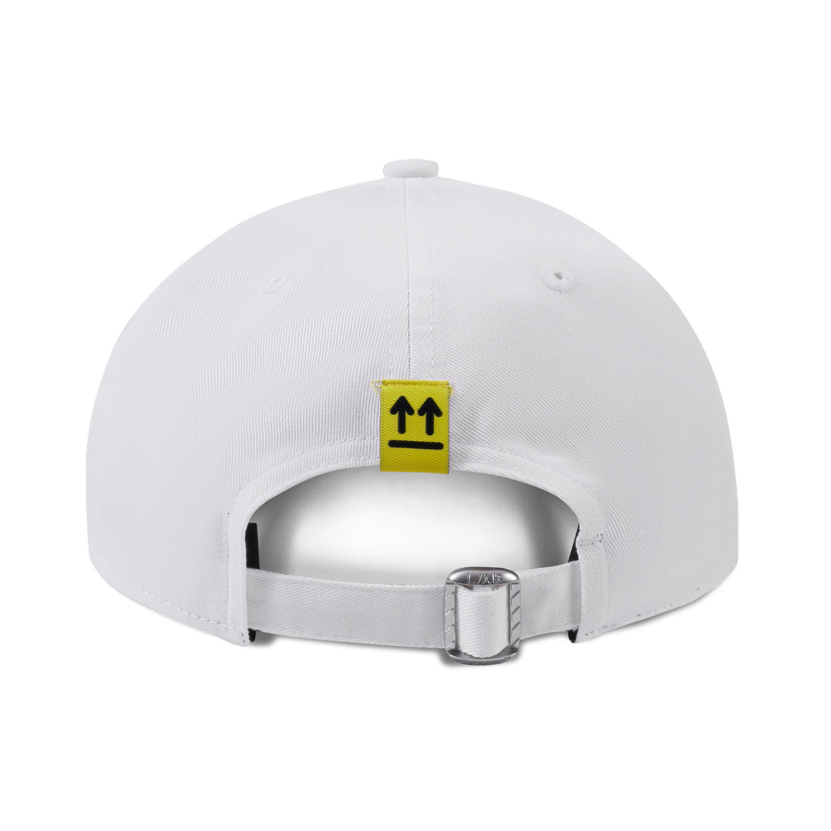 L/AB c/o Off-White Horizontal Embroidered Curved Brim Twill Cap White