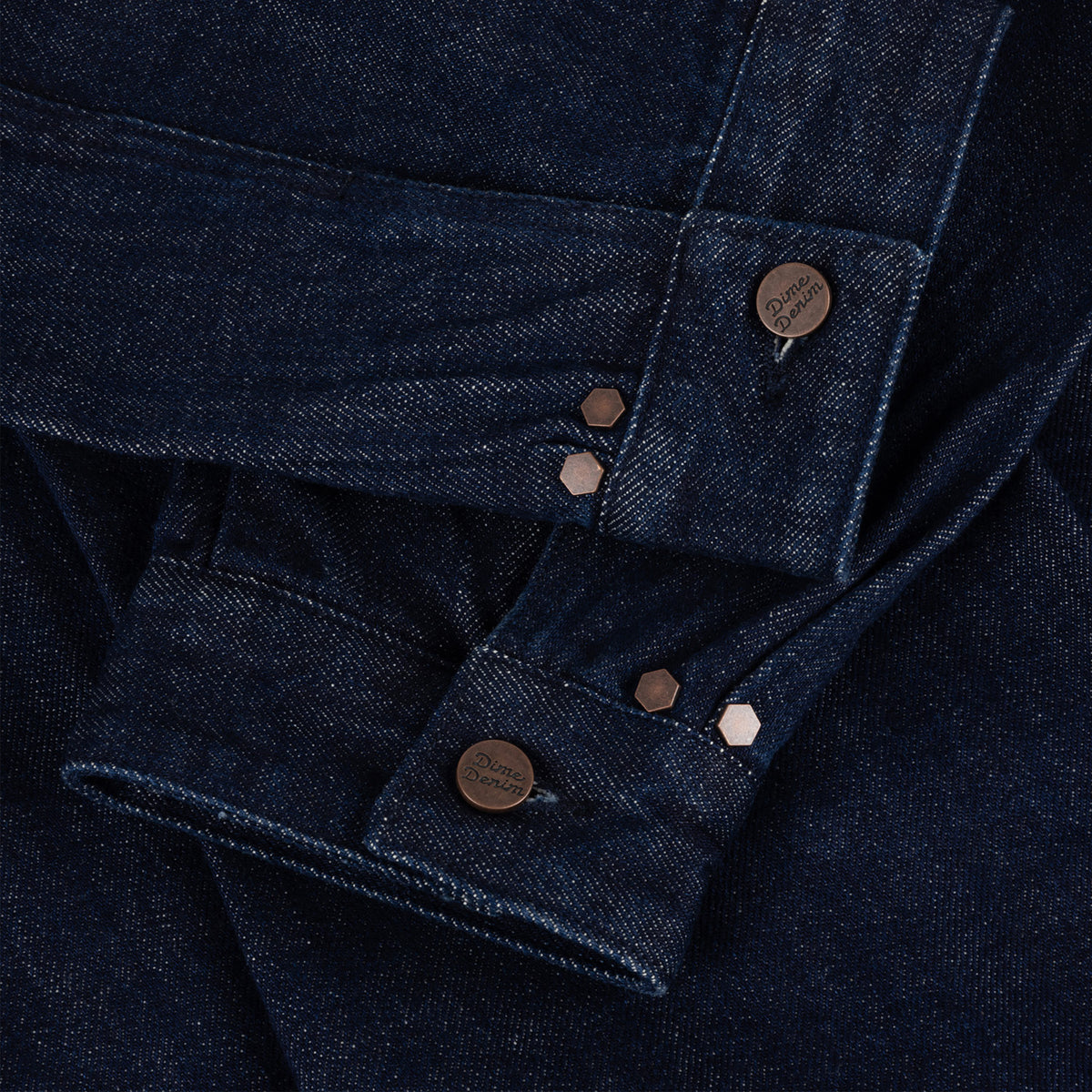 Dime Pleated Denim Jacket Reversed Indigo