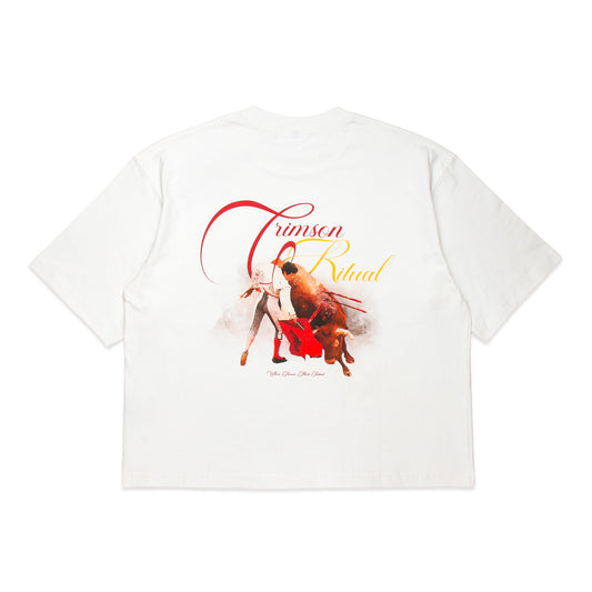 Solestop Crimson Ritual Washed Boxy Tee White