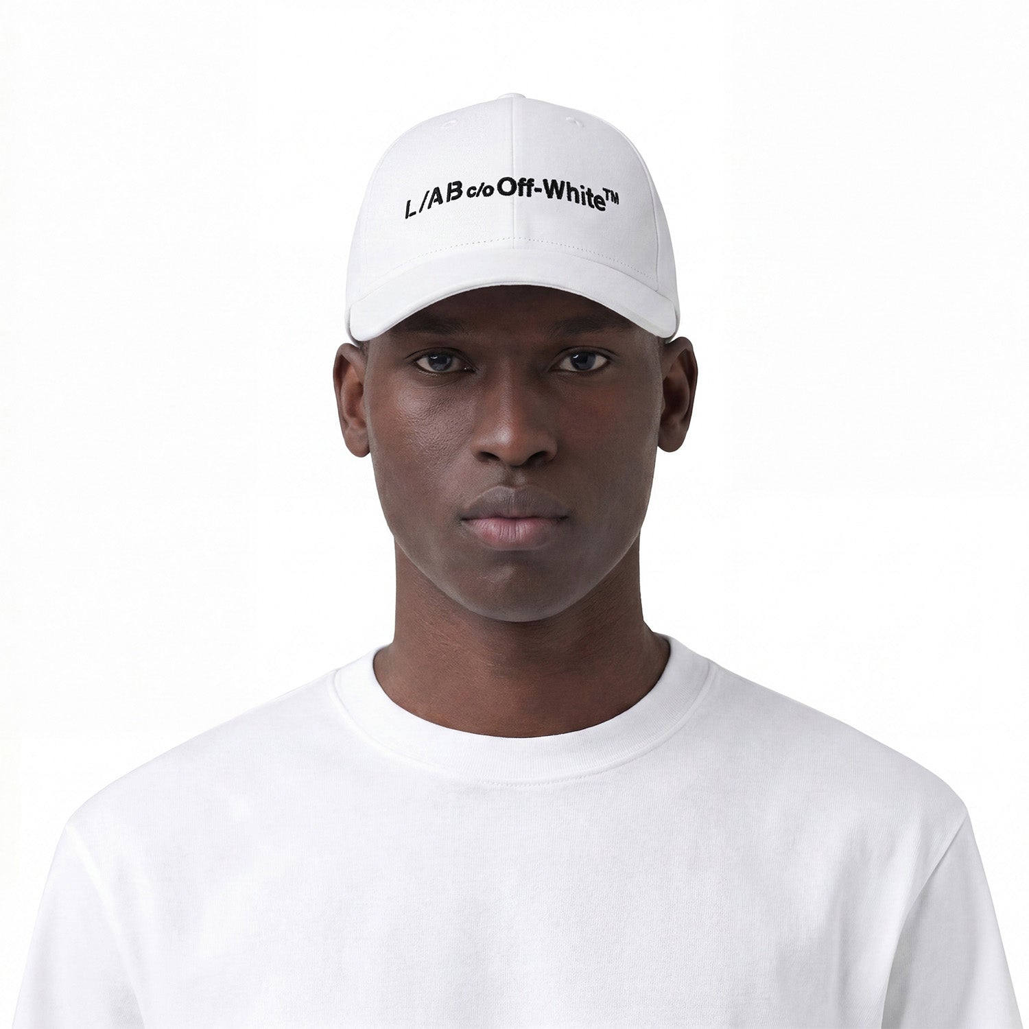 L/AB c/o Off-White Horizontal Embroidered Curved Brim Twill Cap White Secondary image