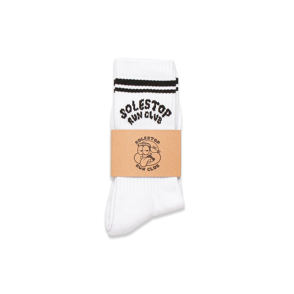 Solestop Run Club Logo Sock White