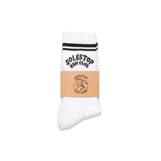 Solestop Run Club Logo Sock White