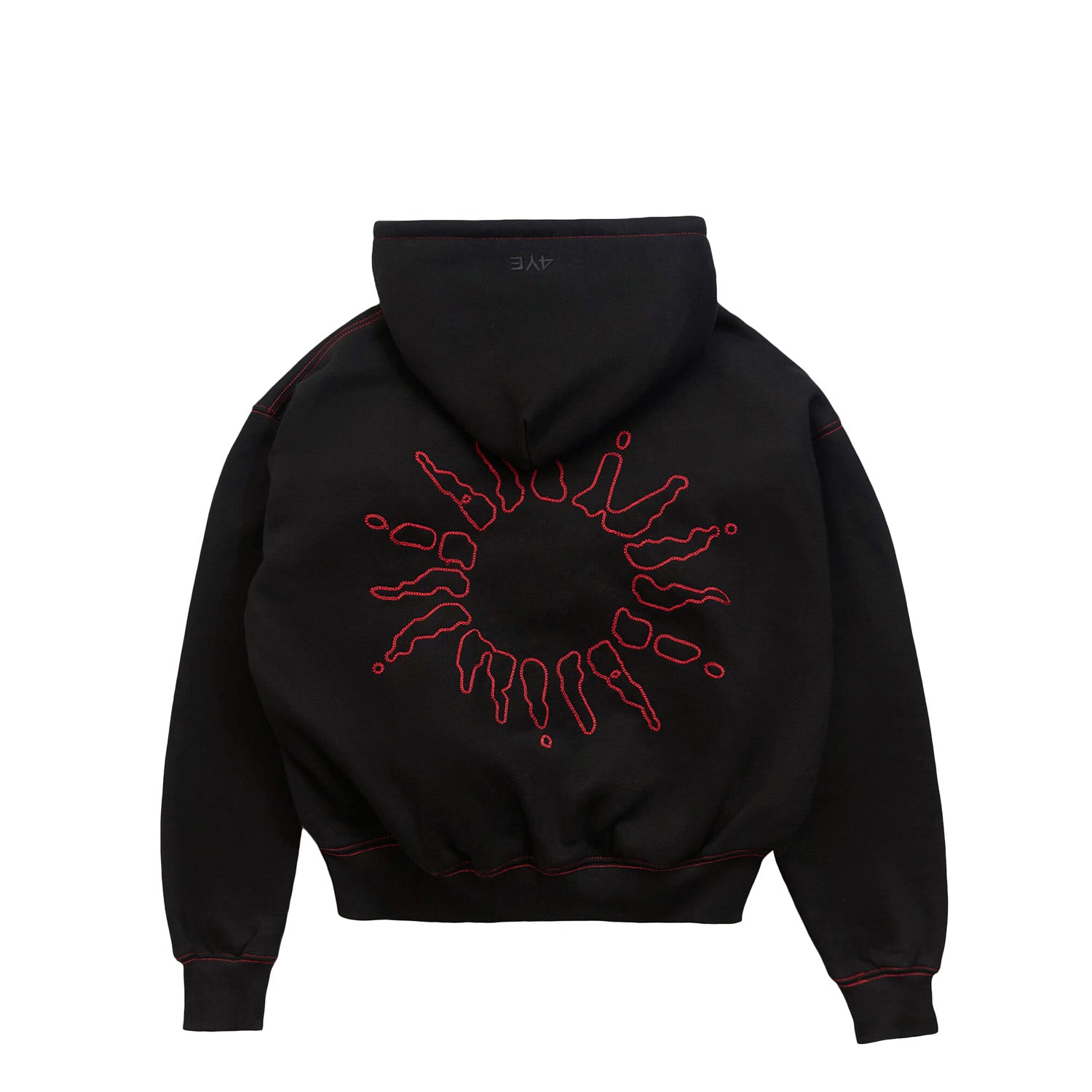 4YE Signature Zip Hoodie - Black/Red Secondary image