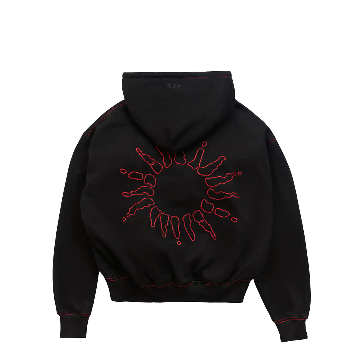 4YE Signature Zip Hoodie - Black/Red