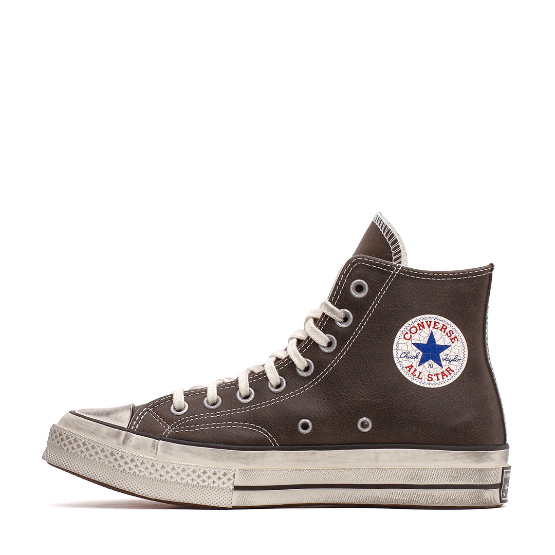Converse Men Chuck 70 Hi Burnished Leather Black Egret Blue A20047C-001