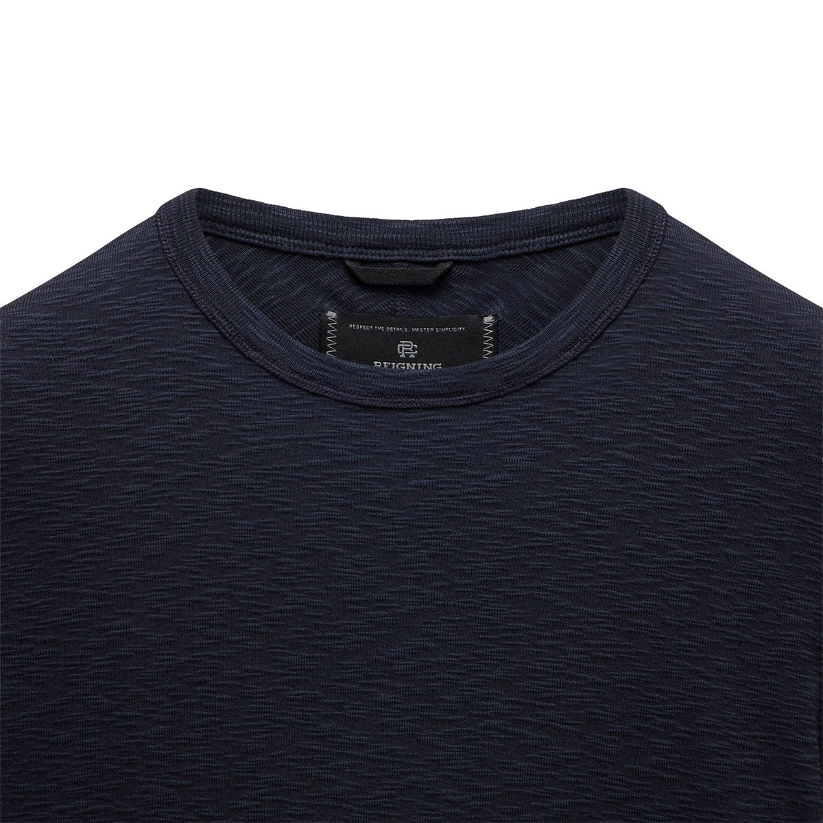 Reigning Champ 1x1 Slub Slim T-Shirt Navy