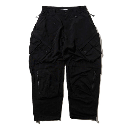 Lakh Multi Pockets Detached Cargo Pants Black