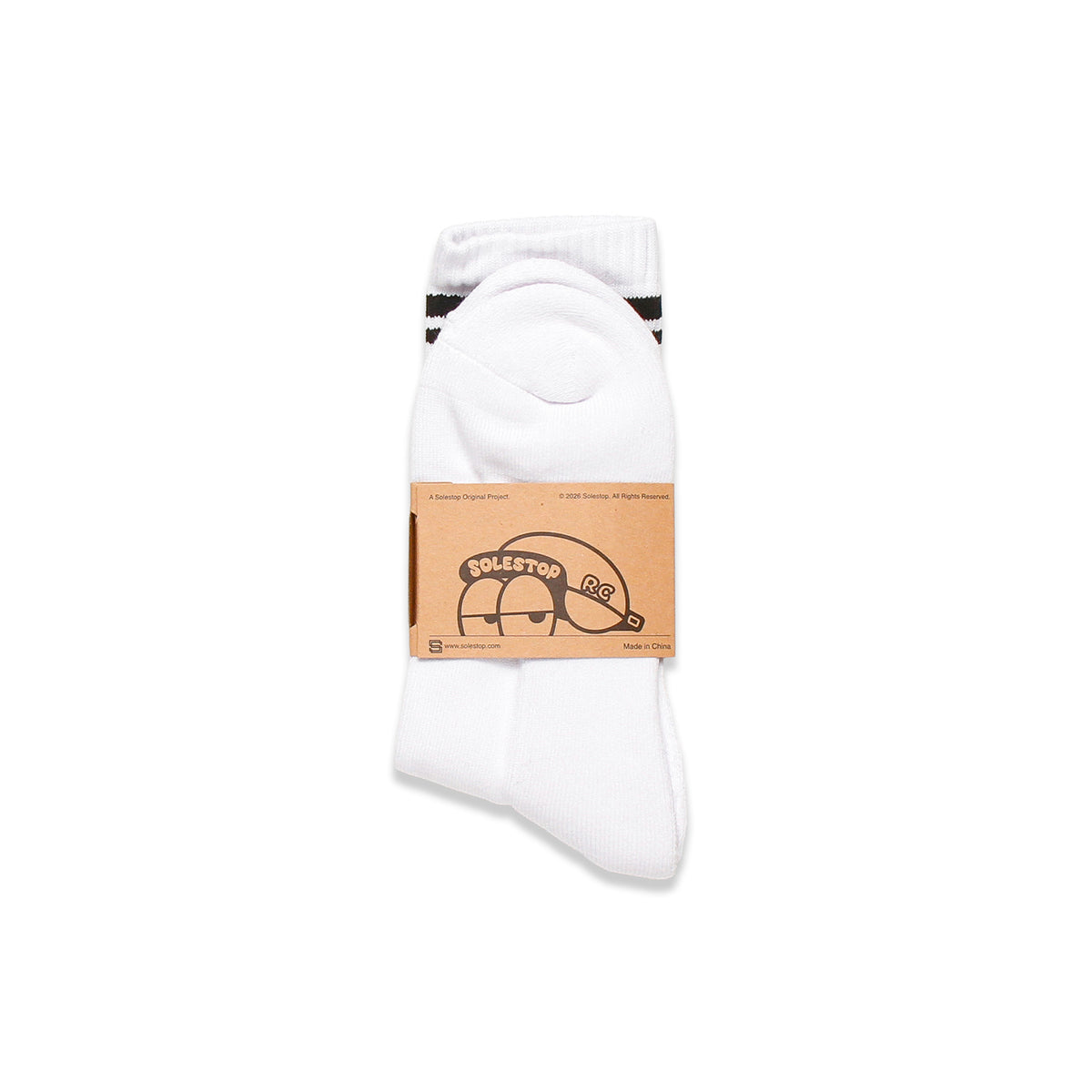 Solestop Run Club Logo Sock White