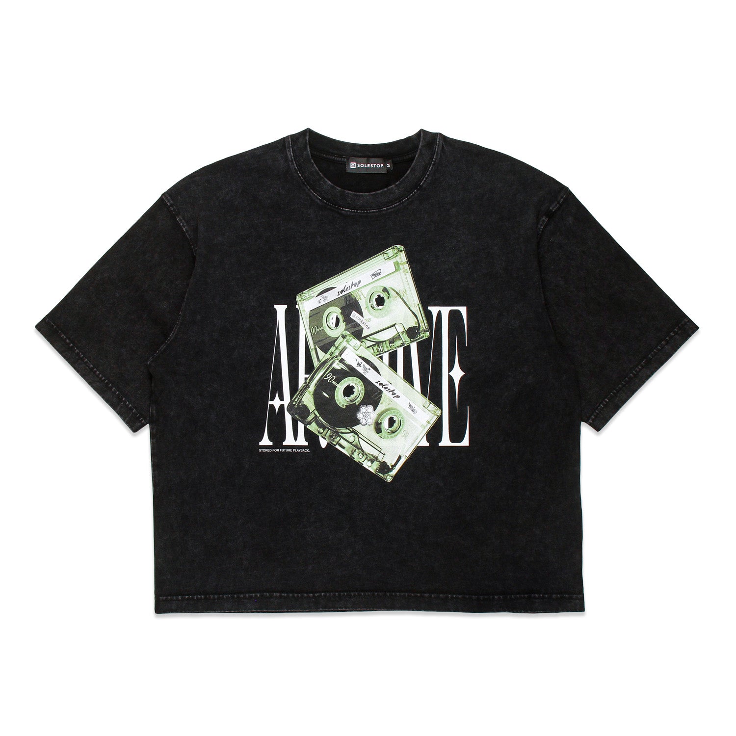 Solestop Archive Washed Boxy Tee Black