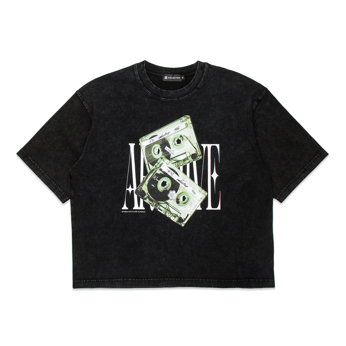 Solestop Archive Washed Boxy Tee Black