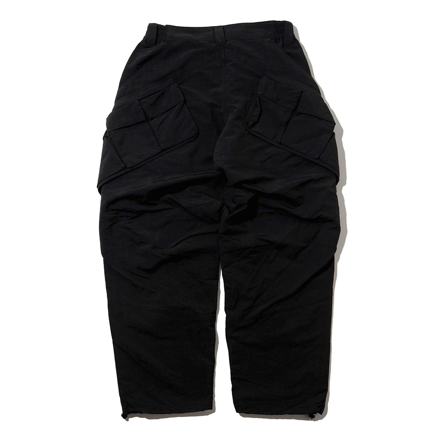 Lakh Multi Pockets Detached Cargo Pants Black