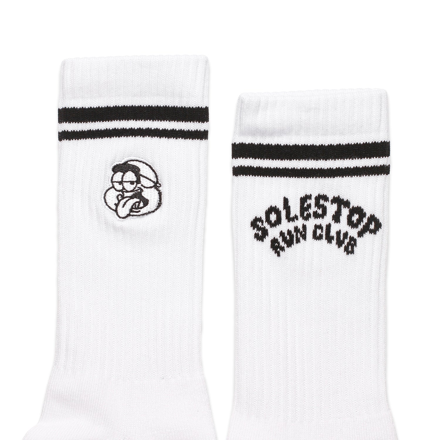Solestop Run Club Logo Sock White