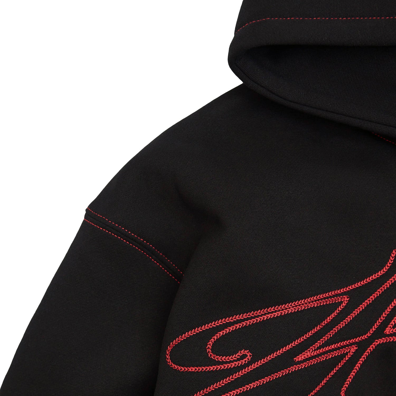 4YE Signature Zip Hoodie - Black/Red