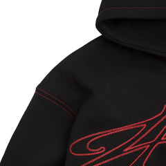4YE Signature Zip Hoodie - Black/Red