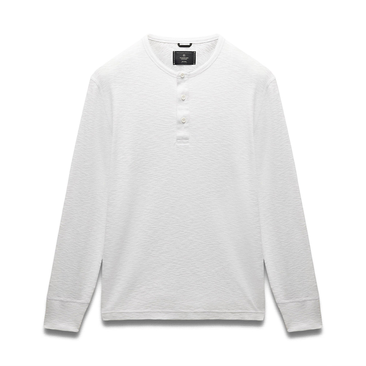 Reigning Champ 1x1 Slub Slim Henley White Main image