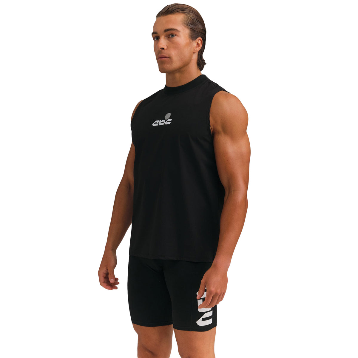 Everyday Better Club Performance Core Tank Black White