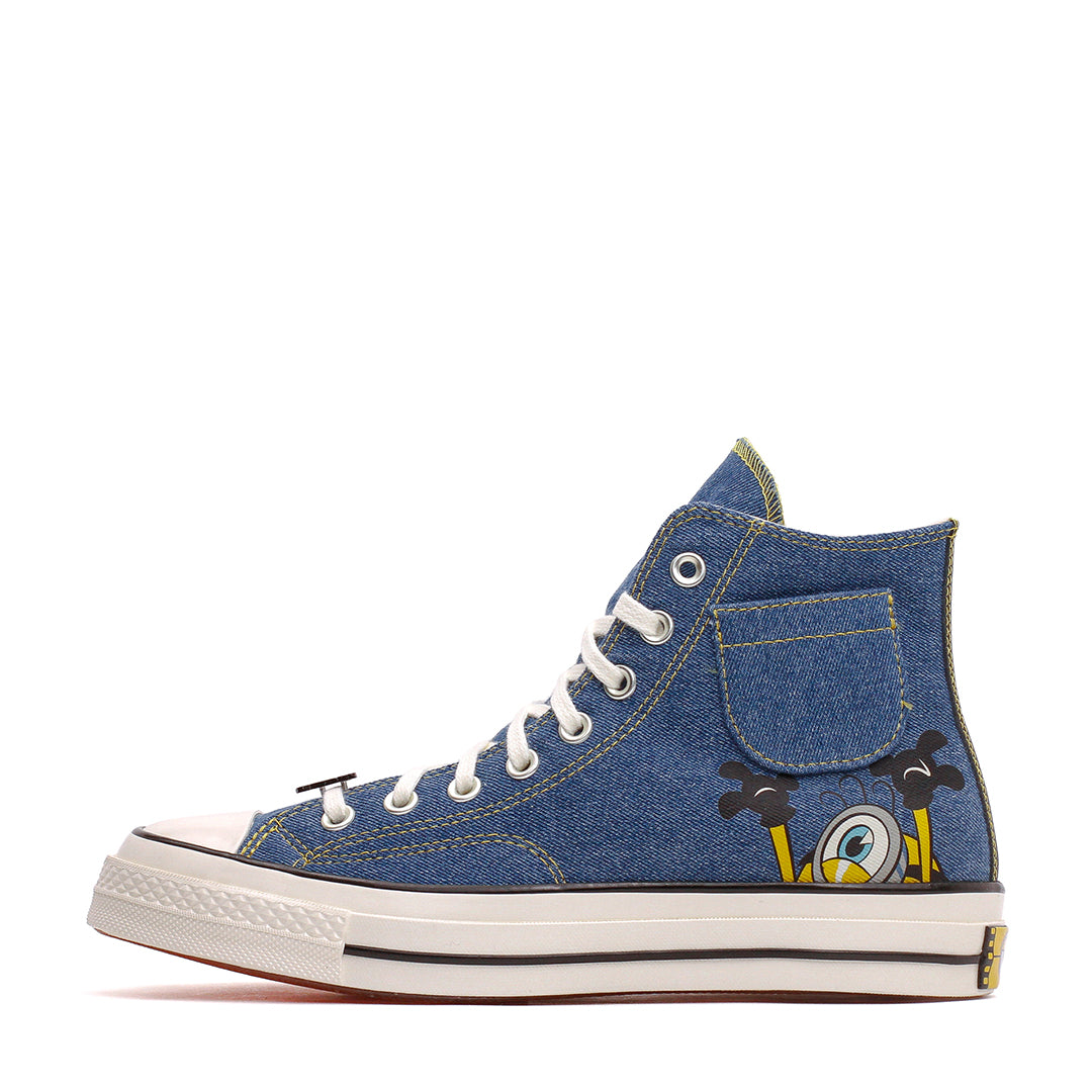 Converse x Minions Men Chuck 70 Hi Blue Egret Black A21402C-400 Secondary image