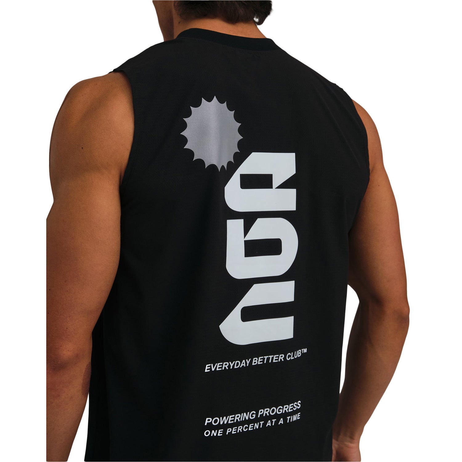 Everyday Better Club Performance Core Tank Black White