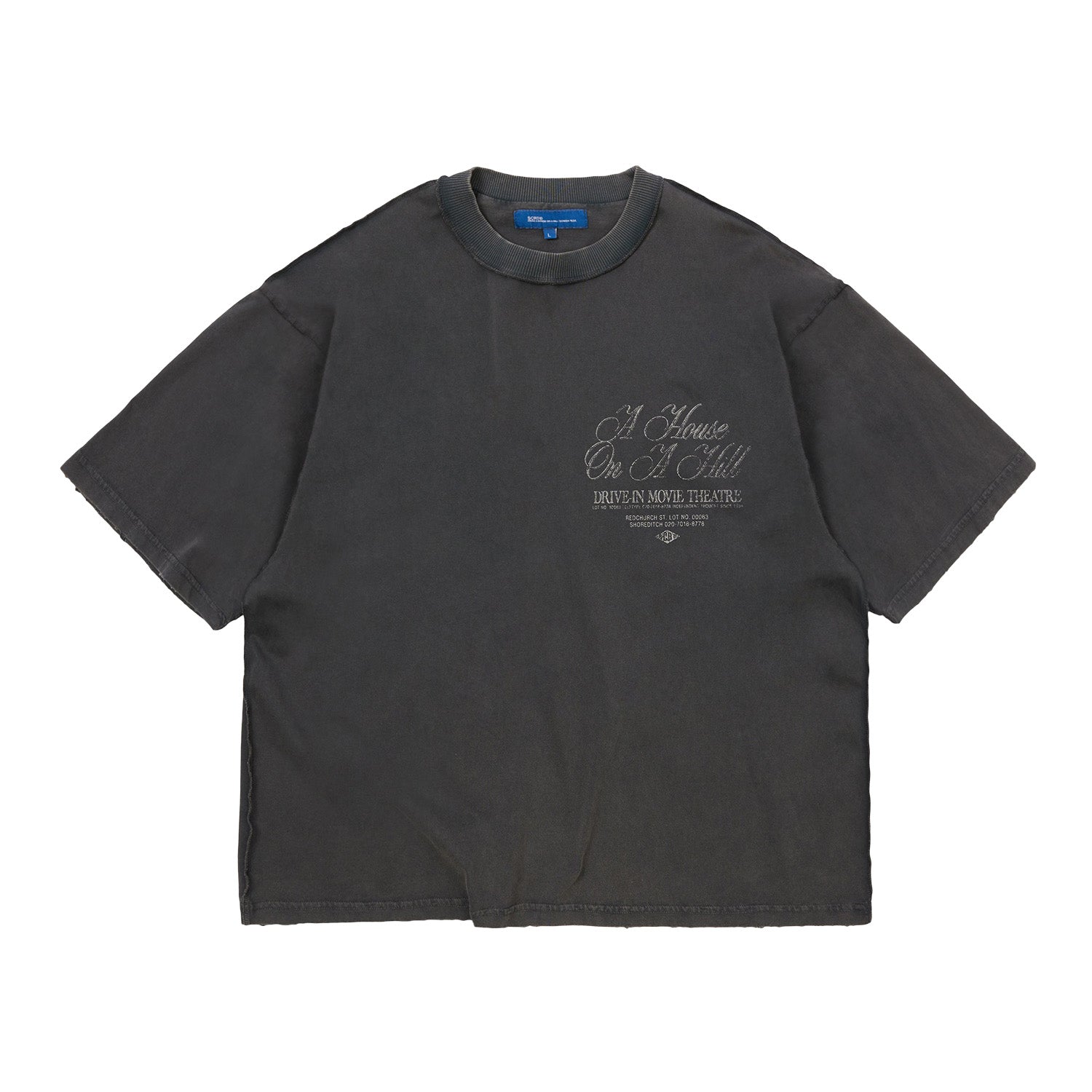SCRT Theatre Cropped T-Shirt Washed Black