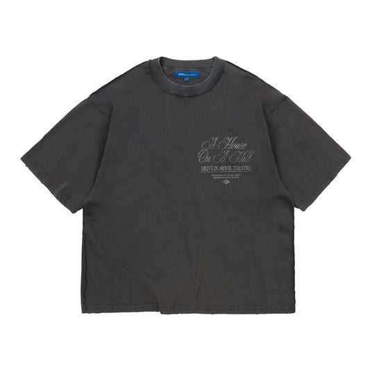 SCRT Theatre Cropped T-Shirt Washed Black